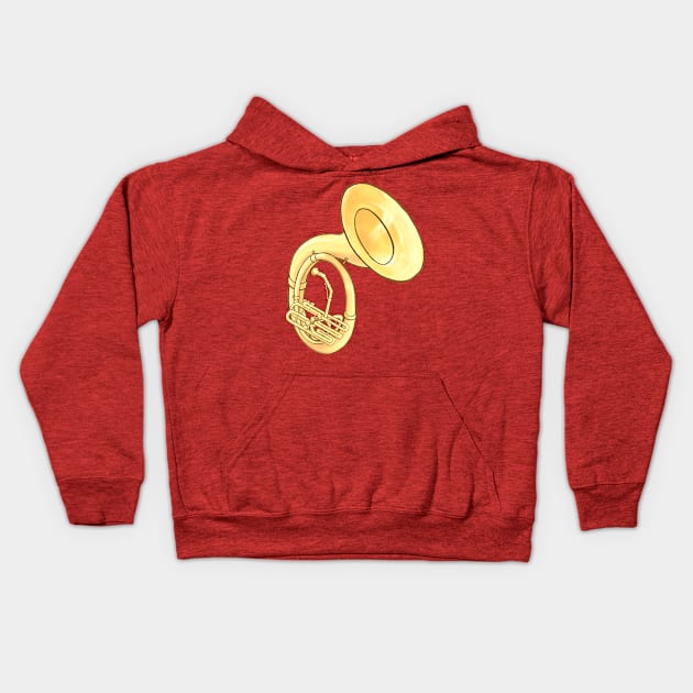 Sousaphone Kids Hoodie by ElectronicCloud